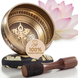 Silent Mind Tibetan Singing Bowl Set – Gold