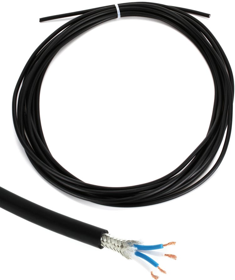 Canare L-4E6S Star Quad Microphone Cable, Black Bulk (30 ft)